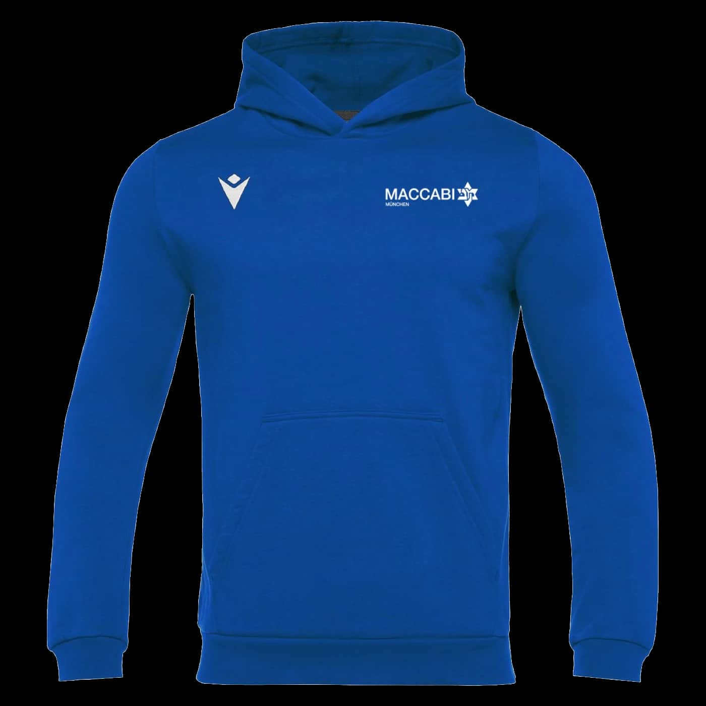 Royalblauer Maccabi München Fußball-Hoodie