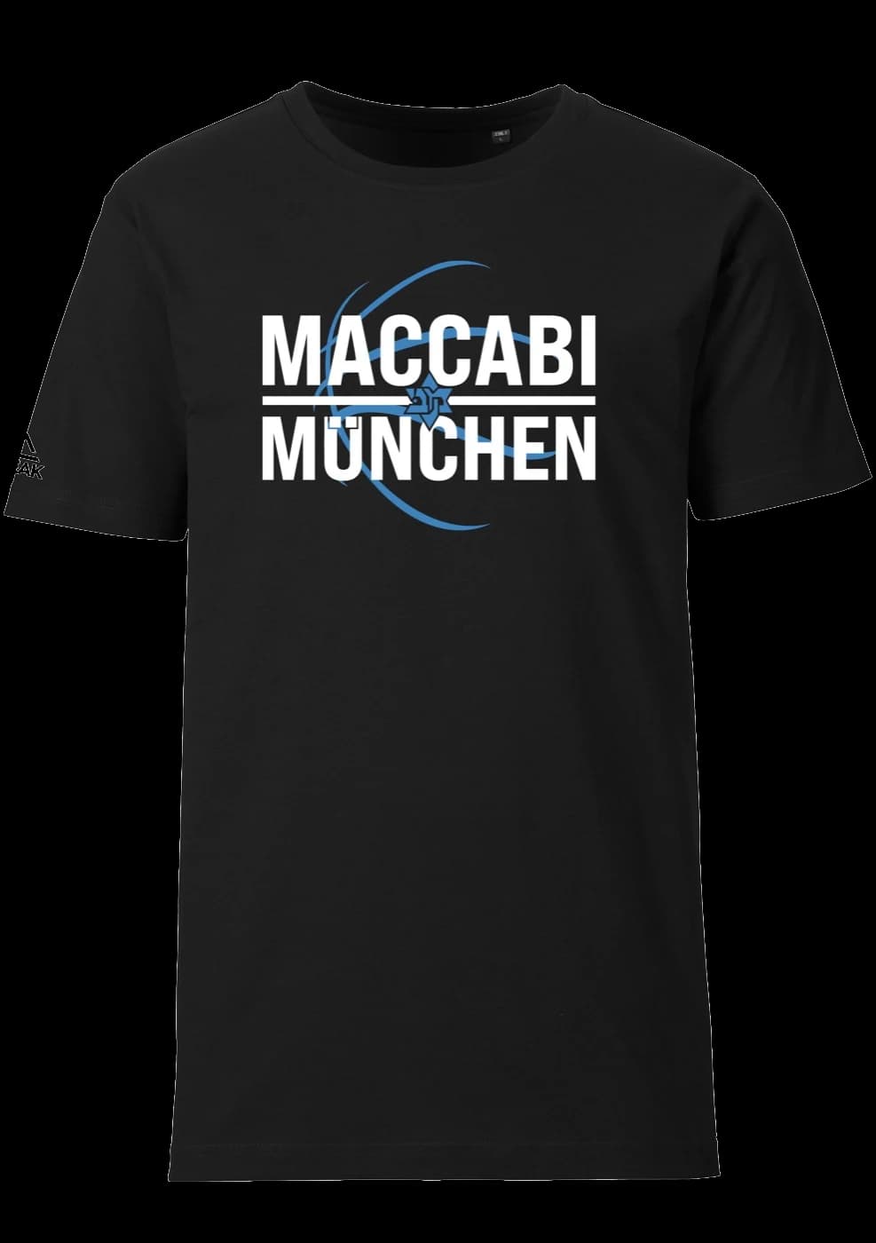Freigestelltes schwarzes Maccabi München T-Shirt